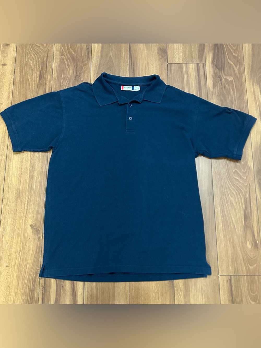 Clique Mens Size Large Dark Navy Short Sleeve Pique Polo Shirt